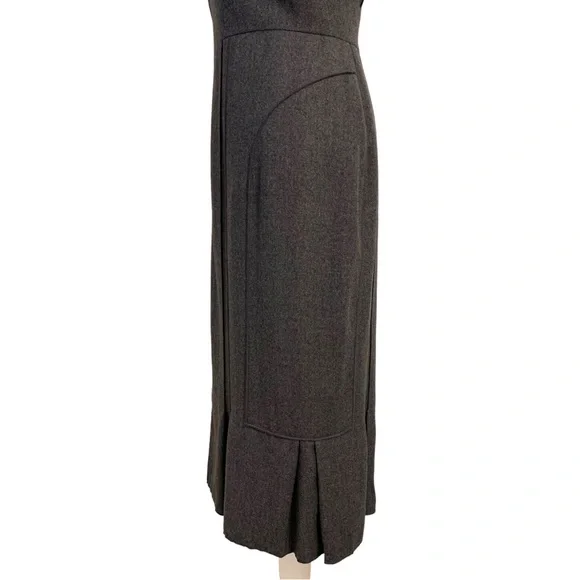 Magaschoni | NWOT Sleeveless Midi Sheath Dress in Charcoal Gray Size 2 - Picture 8 of 16
